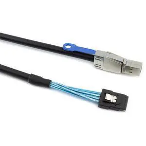 Mini SAS HD SFF-8644 with IC to SFF-8087 Server Stacking Cable 12Gbps High Speed 28AWG 10 Ohm Data Cable, Black (1M) Mini SAS HD SFF-8644 with IC to SFF-8087 Server Stacking Cable 12Gbps High Speed 28AWG 10 Ohm Data Cable, Black (1M)
