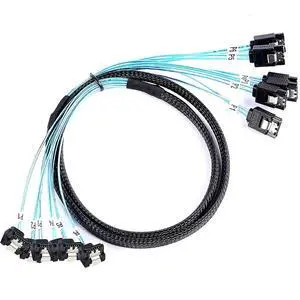 6X SATA 7-Pin Straight to 6X SATA 90° Right Angle Cable 12Gbps High-Speed SSD/HDD Data Cable with Locking Latch, 30AWG Copper Wire (0.5m) 6X SATA 7-Pin Straight to 6X SATA 90° Right Angle Cable 12Gbps High-Speed SSD/HDD Data Cable with Locking Latch, 30AWG Copper Wire (0.5m)
