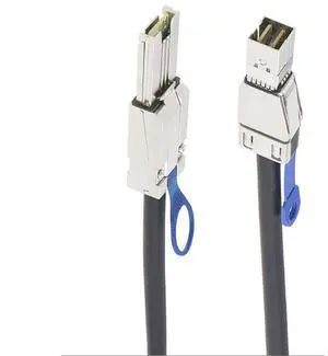Mini SAS HD SFF-8088 26 Pin to SAS HD SFF-8644 Server Stacking Cable 6Gbps High Speed 28AWG Data Cable, Black Flat Connector (2M) Mini SAS HD SFF-8088 26 Pin to SAS HD SFF-8644 Server Stacking Cable 6Gbps High Speed 28AWG Data Cable, Black Flat Connector (2M)