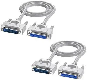 DB25 25 Pin Serial Port Cable Male/Female RS232 1.5m 2Pcs DB25 25 Pin Serial Port Cable Male/Female RS232 1.5m 2Pcs