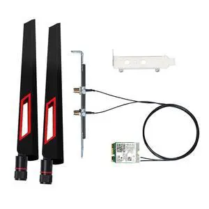BE200 WiFi 7 Desktop Kit, 802.11be Tri-Band 6GHz/5GHz/2.4GHz M.2 2230 Key E Wireless Adapter, Bluetooth 5.4, Low Profile Bracket with High-Gain Antennas, Windows 10/11 64-bit BE200 WiFi 7 Desktop Kit, 802.11be Tri-Band 6GHz/5GHz/2.4GHz M.2 2230 Key E Wireless Adapter, Bluetooth 5.4, Low Profile Bracket with High-Gain Antennas, Windows 10/11 64-bit