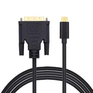 USB 3.1 Type C USB-C Source to DVI 1080P 60hz Displays Male Monitor Cable for Laptop 1.8m USB 3.1 Type C USB-C Source to DVI 1080P 60hz Displays Male Monitor Cable for Laptop 1.8m