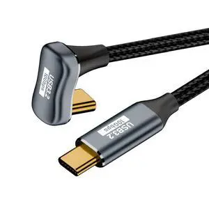 10Gbps 100W USB-C USB 3.1 Type C Male to Male Extension Data Cable Opposite U Shape Back Angled with Sleeve 300CM 10Gbps 100W USB-C USB 3.1 Type C Male to Male Extension Data Cable Opposite U Shape Back Angled with Sleeve 300CM