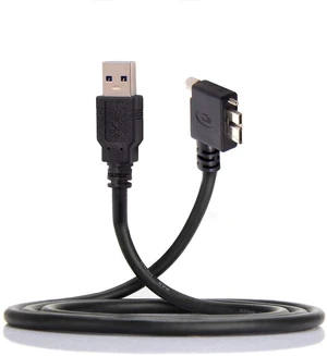 JSER 1.2m 90 Degree Left Angled Micro USB Screw Mount to USB3.0 Data Cable Compatible for Industrial Camera JSER 1.2m 90 Degree Left Angled Micro USB Screw Mount to USB3.0 Data Cable Compatible for Industrial Camera