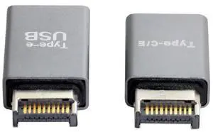 2pcs USB 3.1 Front Panel Header Male Type-E to Type-A & Type-C USB-C Motherboard Extension Data Adapter 2pcs USB 3.1 Front Panel Header Male Type-E to Type-A & Type-C USB-C Motherboard Extension Data Adapter