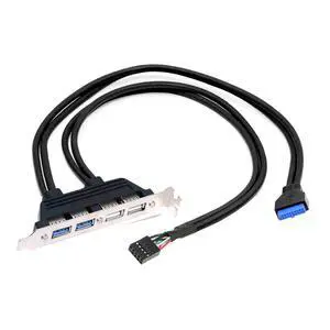 USB2.0 & USB 3.0 Internal Four Female Mount Panel to 9pin 19pin 20pin Motherboard Baffle Cable with PCI Bracket 50cm USB2.0 & USB 3.0 Internal Four Female Mount Panel to 9pin 19pin 20pin Motherboard Baffle Cable with PCI Bracket 50cm
