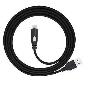 USB 3.1 Type-C with Panel Mount Screw to Standard USB3.0 Data Cable Locking Connector for Camera 5M USB 3.1 Type-C with Panel Mount Screw to Standard USB3.0 Data Cable Locking Connector for Camera 5M