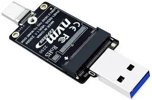 PH81-583S M.2 to USB-A USB-C Dual-Header Adapter Board 10Gbps with JMS583 Chip Compatible with M.2 NVMe Protocol 2230 SSD Enclosure PH81-583S M.2 to USB-A USB-C Dual-Header Adapter Board 10Gbps with JMS583 Chip Compatible with M.2 NVMe Protocol 2230 SSD Enclosure