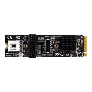 5Gbps Type-E USB 3.1 Front Panel Socket & USB 2.0 to NVME NGFF M-Key Express Card VL805 Adapter for Motherboard 5Gbps Type-E USB 3.1 Front Panel Socket & USB 2.0 to NVME NGFF M-Key Express Card VL805 Adapter for Motherboard
