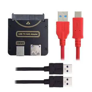 29Pin SFF-8482 SAS to 5Gbps USB Type-C & Type-A Hard Disk Drive Raid Adapter with Chipset and Power Port (Need 12V/3A Power Supply) 29Pin SFF-8482 SAS to 5Gbps USB Type-C & Type-A Hard Disk Drive Raid Adapter with Chipset and Power Port (Need 12V/3A Power Supply)