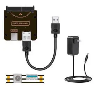29Pin SFF-8482 SAS to USB 3.0 5Gbps Hard Disk Drive Raid Adapter with Chipset and Power Port (Need 12V/3A Power Supply) 29Pin SFF-8482 SAS to USB 3.0 5Gbps Hard Disk Drive Raid Adapter with Chipset and Power Port (Need 12V/3A Power Supply)
