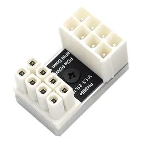 PH38 CPU 8P Power Adapter with Heatsink Male to Female Header 180 Degree Socket Buckle for Desktop Chassis CPU Wiring Beautification (PH38B-C2 Sliver, 1piece) PH38 CPU 8P Power Adapter with Heatsink Male to Female Header 180 Degree Socket Buckle for Desktop Chassis CPU Wiring Beautification (PH38B-C2 Sliver, 1piece)