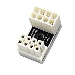 PH38 CPU 8P Power Adapter with Heatsink Male to Female Header 180 Degree Socket Buckle for Desktop Chassis CPU Wiring Beautification (PH38A-C2 Silver, 1piece) PH38 CPU 8P Power Adapter with Heatsink Male to Female Header 180 Degree Socket Buckle for Desktop Chassis CPU Wiring Beautification (PH38A-C2 Silver, 1piece)