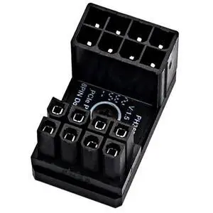 PH38 CPU 8P Power Adapter with Heatsink Male to Female Header 180 Degree Socket Buckle for Desktop Chassis CPU Wiring Beautification (PH38B-C2 Black, 1piece) PH38 CPU 8P Power Adapter with Heatsink Male to Female Header 180 Degree Socket Buckle for Desktop Chassis CPU Wiring Beautification (PH38B-C2 Black, 1piece)