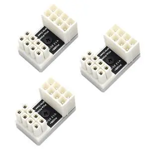 PH38 CPU 8P Power Adapter with Heatsink Male to Female Header 180 Degree Socket Buckle for Desktop Chassis CPU Wiring Beautification (PH38B-C2 Sliver, 3pcs) PH38 CPU 8P Power Adapter with Heatsink Male to Female Header 180 Degree Socket Buckle for Desktop Chassis CPU Wiring Beautification (PH38B-C2 Sliver, 3pcs)