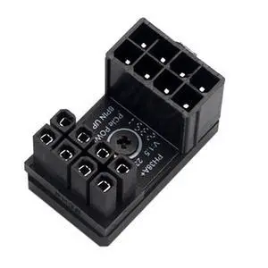 PH38 CPU 8P Power Adapter with Heatsink Male to Female Header 180 Degree Socket Buckle for Desktop Chassis CPU Wiring Beautification (PH38A-C2 Black, 1piece) PH38 CPU 8P Power Adapter with Heatsink Male to Female Header 180 Degree Socket Buckle for Desktop Chassis CPU Wiring Beautification (PH38A-C2 Black, 1piece)