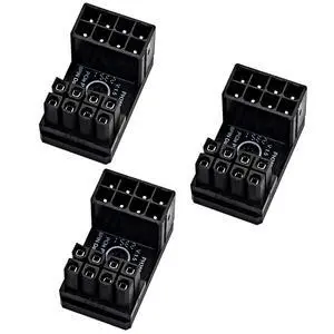 PH38 CPU 8P Power Adapter with Heatsink Male to Female Header 180 Degree Socket Buckle for Desktop Chassis CPU Wiring Beautification (PH38B-C2 Black, 3pcs) PH38 CPU 8P Power Adapter with Heatsink Male to Female Header 180 Degree Socket Buckle for Desktop Chassis CPU Wiring Beautification (PH38B-C2 Black, 3pcs)