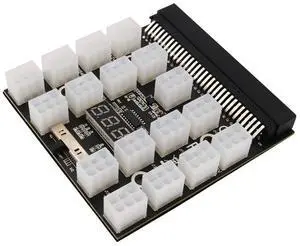 64 Pin to ATX 6 Pin GPU Power Adapter 12V Server Power Supply Breakout Board with LED Voltage Display (17Port 6pin) 64 Pin to ATX 6 Pin GPU Power Adapter 12V Server Power Supply Breakout Board with LED Voltage Display (17Port 6pin)