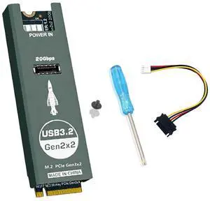 M.2 NVMe to USB 3.2 Front Panel Expansion Card Type-E+C 10Gbps*2 / 20Gbps High Speed, Aluminum Case with 4-Layer PCB (PH6603PLUS, 20Gbps*1) M.2 NVMe to USB 3.2 Front Panel Expansion Card Type-E+C 10Gbps*2 / 20Gbps High Speed, Aluminum Case with 4-Layer PCB (PH6603PLUS, 20Gbps*1)