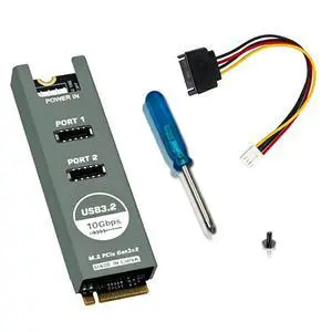 M.2 NVMe to USB 3.2 Front Panel Expansion Card Type-E+C 10Gbps*2 / 20Gbps High Speed, Aluminum Case with 4-Layer PCB (PH692PLUS, 10Gbps*2) M.2 NVMe to USB 3.2 Front Panel Expansion Card Type-E+C 10Gbps*2 / 20Gbps High Speed, Aluminum Case with 4-Layer PCB (PH692PLUS, 10Gbps*2)