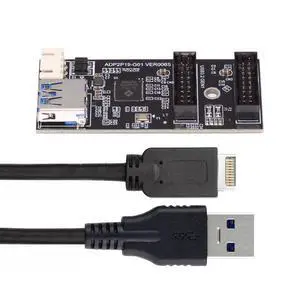 19/20Pin or Type-E Header to 5Gbps USB 3.0 19/20Pin Dual Ports Female PCBA Type Adapter 1 to 2 Splitter HUB 19/20Pin or Type-E Header to 5Gbps USB 3.0 19/20Pin Dual Ports Female PCBA Type Adapter 1 to 2 Splitter HUB
