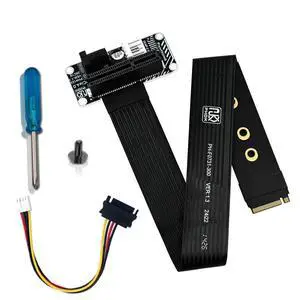 PH4123 M.2 M-Key to PCIe 4.0 x4 Extension Cable 64Gbps, Compatible with PCIe 4.0/3.0/2.0, FPC Flexible Ribbon, for NVMe SSD or External PCIe Devices (PH4123A-30cm) PH4123 M.2 M-Key to PCIe 4.0 x4 Extension Cable 64Gbps, Compatible with PCIe 4.0/3.0/2.0, FPC Flexible Ribbon, for NVMe SSD or External PCIe Devices (PH4123A-30cm)