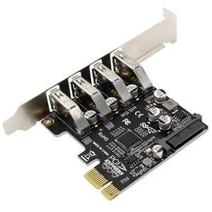 PH64 PCIe3.0 X1 to 4Port USB3.0 Expansion Card 5Gbps for 2U/4U Chassis Dual Power Supply Compatible with Wins XP, Vista, Wins 7,Wins8,Wins10 PH64 PCIe3.0 X1 to 4Port USB3.0 Expansion Card 5Gbps for 2U/4U Chassis Dual Power Supply Compatible with Wins XP, Vista, Wins 7,Wins8,Wins10
