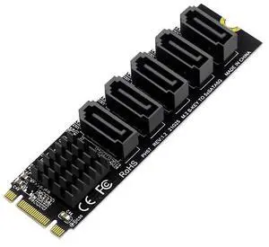 PH57 M.2 NGFF Bkey to 5Ports SATA III Expansion Card 6Gbps with LED Indicator Support Computer with SATA PM Function PH57 M.2 NGFF Bkey to 5Ports SATA III Expansion Card 6Gbps with LED Indicator Support Computer with SATA PM Function