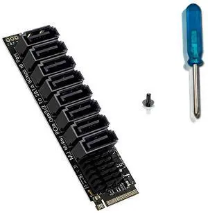 PH518 M.2 M Key to 8 Port SATA 3.0 Expansion Card PCIe 3.0 x2 Mkey Adapter for NAS and Storage Systems Compatible with Thunderbolt Enclosures NVMe SATA HDD SSD (PH518) PH518 M.2 M Key to 8 Port SATA 3.0 Expansion Card PCIe 3.0 x2 Mkey Adapter for NAS and Storage Systems Compatible with Thunderbolt Enclosures NVMe SATA HDD SSD (PH518)