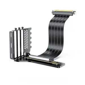 PCIe x16 Vertical GPU Expansion Cable with Bracket 3-Slot 90 Degree Graphics Card Case Support ATX MATX EATX Chassis (PCIe 4.0, 20 cm / 7.87 inch) PCIe x16 Vertical GPU Expansion Cable with Bracket 3-Slot 90 Degree Graphics Card Case Support ATX MATX EATX Chassis (PCIe 4.0, 20 cm / 7.87 inch)