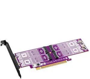 AU-P599 PCIe 4.0 X16 to 4Bay NVMe SSD Expansion Card, 64Gbps M.2 Adapter, Gold-Plated PCB, High Speed RAID0 NVMe to PCI Express Converter for Desktop AU-P599 PCIe 4.0 X16 to 4Bay NVMe SSD Expansion Card, 64Gbps M.2 Adapter, Gold-Plated PCB, High Speed RAID0 NVMe to PCI Express Converter for Desktop