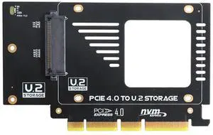 PCIe to U.2 U.3 NVMe SSD Adapter Card 128Gbps / 64Gbps Expansion Board with Gold-Plated Connector, Stable Signal, High-Efficiency Heat Dissipation (U2PRO) PCIe to U.2 U.3 NVMe SSD Adapter Card 128Gbps / 64Gbps Expansion Board with Gold-Plated Connector, Stable Signal, High-Efficiency Heat Dissipation (U2PRO)