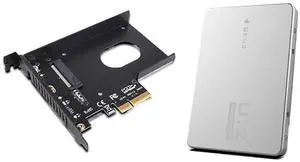 PCIe X4 x16 to U.2 NVMe Adapter Card 32Gbps/64Gbps High Speed Expansion Support U.2 SSD Compatible with PCIe X4 X8 X16 Slots (PCIE 3.0 X4 Card+Enclosure) PCIe X4 x16 to U.2 NVMe Adapter Card 32Gbps/64Gbps High Speed Expansion Support U.2 SSD Compatible with PCIe X4 X8 X16 Slots (PCIE 3.0 X4 Card+Enclosure)