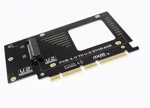 PCIe X4 x16 to U.2 NVMe Adapter Card 32Gbps/64Gbps High Speed Expansion Support U.2 SSD Compatible with PCIe X4 X8 X16 Slots (PCIE 4.0 X16 Card) PCIe X4 x16 to U.2 NVMe Adapter Card 32Gbps/64Gbps High Speed Expansion Support U.2 SSD Compatible with PCIe X4 X8 X16 Slots (PCIE 4.0 X16 Card)