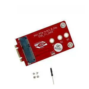 M.2 Key B+M to Mini PCIe Adapter Board 4G/5G Cellular Modem Converter with USB 2.0 USB3.1 Support, Compatible with RG200U-CN, SRM815, SRM810 M.2 Key B+M to Mini PCIe Adapter Board 4G/5G Cellular Modem Converter with USB 2.0 USB3.1 Support, Compatible with RG200U-CN, SRM815, SRM810