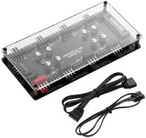 8-Channel Dual-Function 12V 4-Pin + 4-Pin PWM ARGB Fan Hub 2510 4-Pin Fan Connector 2.54mm 4P-4Pin ARGB Interface 8-Channel Dual-Function 12V 4-Pin + 4-Pin PWM ARGB Fan Hub 2510 4-Pin Fan Connector 2.54mm 4P-4Pin ARGB Interface