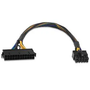 ATX 24 Pin to 10 Pin Power Adapter Cable (18AWG Copper, Braided Sleeve) - 30cm Converter for 10-Pin Motherboard Power Supply(33cm/13.0in) ATX 24 Pin to 10 Pin Power Adapter Cable (18AWG Copper, Braided Sleeve) - 30cm Converter for 10-Pin Motherboard Power Supply(33cm/13.0in)