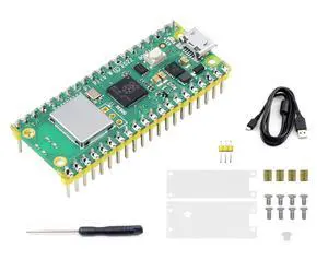 Pre-Soldered Header Raspberry Pi Pico W, Built-in WiFi Support 2.4 GHZ Wi-Fi 4, Based on Official RP2040 Dual-Core Processor,Dual-core Arm Cortex M0+ ProcessorComes with Pico W Board and Case Pre-Soldered Header Raspberry Pi Pico W, Built-in WiFi Support 2.4 GHZ Wi-Fi 4, Based on Official RP2040 Dual-Core Processor,Dual-core Arm Cortex M0+ ProcessorComes with Pico W Board and Case