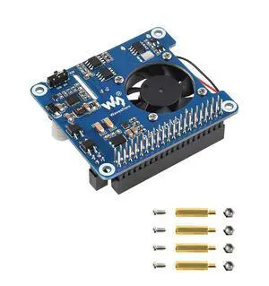Power Over Ethernet (PoE) HAT for Raspberry Pi 4B/3B+, 802.3af/at PoE Network Standard, 5V USB-A&12V Header Outputs, PoE HAT Onboard Cooling Fan and MP8676 Buck Chip, Isolated Power Over Ethernet (PoE) HAT for Raspberry Pi 4B/3B+, 802.3af/at PoE Network Standard, 5V USB-A&12V Header Outputs, PoE HAT Onboard Cooling Fan and MP8676 Buck Chip, Isolated