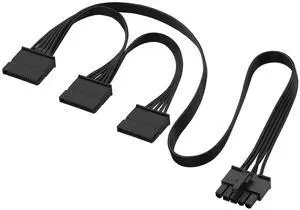 PC Modular PSU 5Pin to 3X SATA 15Pin Female Adaptor Cable, Compatible with V550 V650 V750 V850 V1000 V1000M Modular PSU 18 AWG Black; 50+15+15 cm PC Modular PSU 5Pin to 3X SATA 15Pin Female Adaptor Cable, Compatible with V550 V650 V750 V850 V1000 V1000M Modular PSU 18 AWG Black; 50+15+15 cm