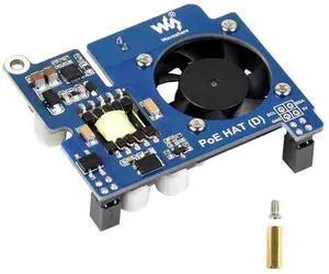 Power Over Ethernet (PoE) HAT for Raspberry Pi 4B/3B+, IEEE 802.3af-Compliant, 5V 2.5A DC Output, PoE HAT Onboard Cooling Fan, Compatible with Raspberry Pi Official 4B/3B+ Case Power Over Ethernet (PoE) HAT for Raspberry Pi 4B/3B+, IEEE 802.3af-Compliant, 5V 2.5A DC Output, PoE HAT Onboard Cooling Fan, Compatible with Raspberry Pi Official 4B/3B+ Case
