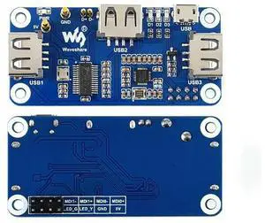 PoE Ethernet USB HUB HAT for Raspberry Pi Zero, RJ45, 3 USB Ports PoE Ethernet USB HUB HAT for Raspberry Pi Zero, RJ45, 3 USB Ports