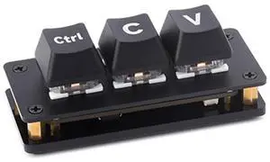 Ctrl C/V Shortcut 3-Key Keyboard for Programmers, Adopts RP2040 Chip with Programmable Custom Key Functions and RGB LED Effect, Dual Type-C Ports, Plug and Play Driver Free (Acrylic Cover) Ctrl C/V Shortcut 3-Key Keyboard for Programmers, Adopts RP2040 Chip with Programmable Custom Key Functions and RGB LED Effect, Dual Type-C Ports, Plug and Play Driver Free (Acrylic Cover)
