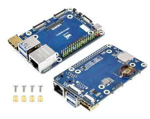 Mini Base Board Compatible with Raspberry Pi Compute Module 5 Lite/eMMC Series, CM5 Base Board with Color-Coded 40PIN GPIO Header/PCIe/MIPI/HDMI/USB 3.2/USB 2.0 FFC/Gigabit Ethernet Interface,etc. Mini Base Board Compatible with Raspberry Pi Compute Module 5 Lite/eMMC Series, CM5 Base Board with Color-Coded 40PIN GPIO Header/PCIe/MIPI/HDMI/USB 3.2/USB 2.0 FFC/Gigabit Ethernet Interface,etc.