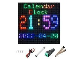 RGB Full-Color LED Matrix Panel 3mm Pitch 64×64 Pixels 4096 Individual RGB LEDs Adjustable Brightness Compatible with Raspberry Pi RGB Full-Color LED Matrix Panel 3mm Pitch 64×64 Pixels 4096 Individual RGB LEDs Adjustable Brightness Compatible with Raspberry Pi