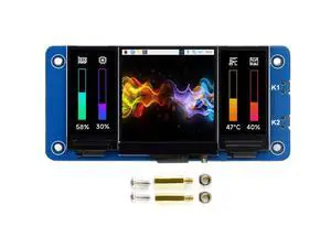 Triple LCD HAT for Raspberry Pi Zero/Zero W/Zero WH/2B/3B/3B+/4B, Onboard 1.3inch IPS LCD Main Screen, Dual 0.96inch IPS LCD Secondary Screens, 2X User-Defined Keys, SPI Communication Triple LCD HAT for Raspberry Pi Zero/Zero W/Zero WH/2B/3B/3B+/4B, Onboard 1.3inch IPS LCD Main Screen, Dual 0.96inch IPS LCD Secondary Screens, 2X User-Defined Keys, SPI Communication