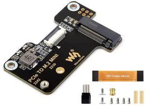PCIe to M.2 Adapter NVMe HAT for Raspberry Pi 5, Supports NVMe Protocol M.2 Solid State Drive 2230/2242, Support Gen2 and Gen3 Modes, Support Booting PI5 from SSD PCIe to M.2 Adapter NVMe HAT for Raspberry Pi 5, Supports NVMe Protocol M.2 Solid State Drive 2230/2242, Support Gen2 and Gen3 Modes, Support Booting PI5 from SSD