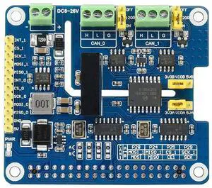 2-Channel Isolated CAN Bus FD Expansion HAT for Raspberry Pi, with MCP2518FD CAN Controller and MCP2562FD CAN Transceiver, Supports Original CAN2.0 and CAN FD Protocols, Multi Protection Circuits 2-Channel Isolated CAN Bus FD Expansion HAT for Raspberry Pi, with MCP2518FD CAN Controller and MCP2562FD CAN Transceiver, Supports Original CAN2.0 and CAN FD Protocols, Multi Protection Circuits