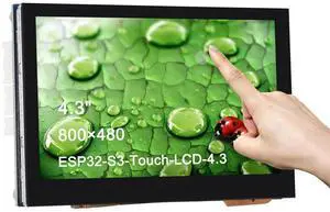 4.3inch Capacitive Touch Display Based on ESP32-S3 Microcontroller Development Board with 2.4GHz WiFi and BLE 5 Support, 800×480 Resolution, 5-Point Touch, Onboard CAN, RS485, I2C Interface 4.3inch Capacitive Touch Display Based on ESP32-S3 Microcontroller Development Board with 2.4GHz WiFi and BLE 5 Support, 800×480 Resolution, 5-Point Touch, Onboard CAN, RS485, I2C Interface
