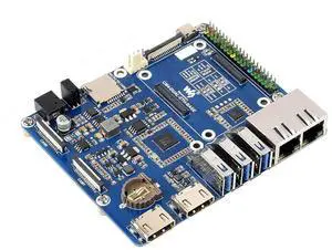 Dual Gigabit Ethernet Base Board for Raspberry Pi Compute Module 4 Lite/EMMC Series Module,with ETH/CSI/DSI/RTC/HDMI/Micro SD/USB Interfaces Dual Gigabit Ethernet Base Board for Raspberry Pi Compute Module 4 Lite/EMMC Series Module,with ETH/CSI/DSI/RTC/HDMI/Micro SD/USB Interfaces